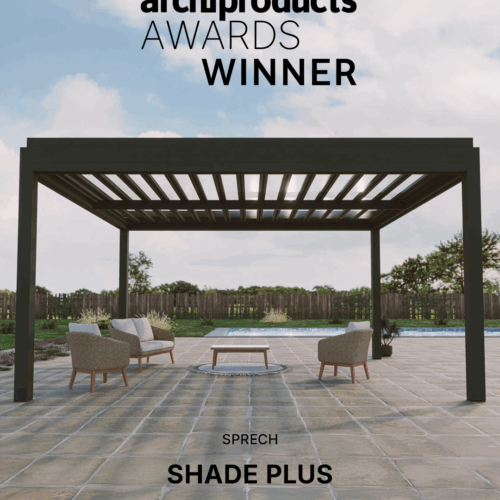 Archiproducts Design Awards 2025 pergola shade plus sprech